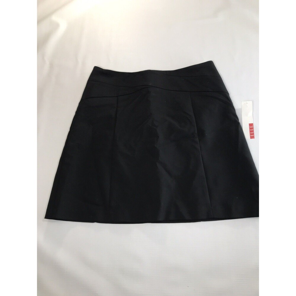 Elle Womens Black Tie Skirt Size 12 Nwt